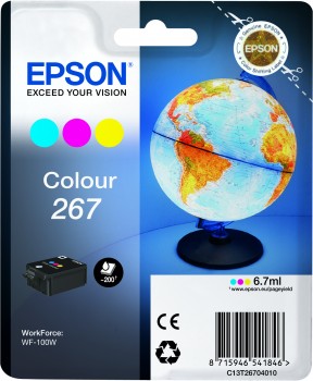 ראש דיו צבעוני מקורי Epson C13T26704010 267 (200 דפים)