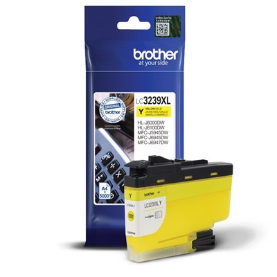 ראש דיו צהוב מקורי Brother LC3239XLY (5,000 דפים)