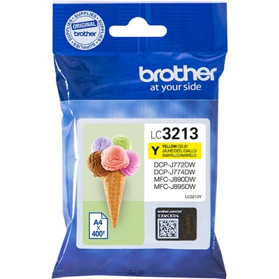 ראש דיו צהוב מקורי Brother LC3213Y (400 דפים)