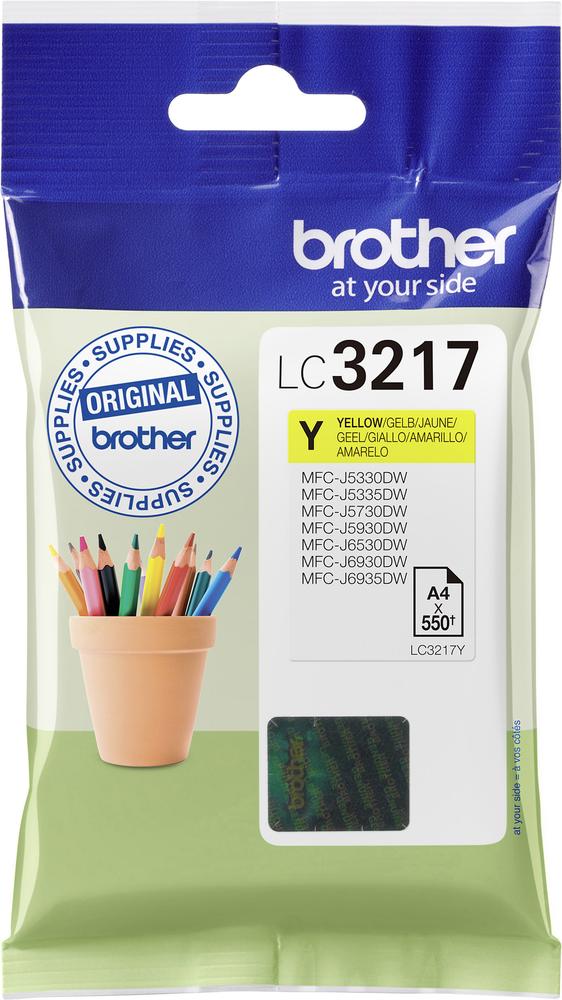 ראש דיו צהוב מקורי Brother LC-3217Y (550 דפים)