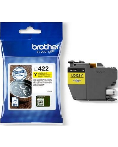 ראש דיו צהוב מקורי Brother LC422Y 0.550K