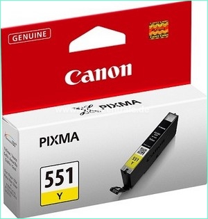 ראש דיו צהוב מקורי Canon CLI551Y (344 דפים)
