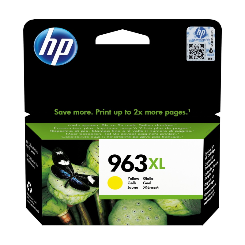 ראש דיו צהוב מקורי HP 963XLY 3JA29AE (1,600 דפים)