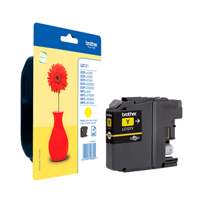 ראש דיו צהוב מקורי Brother LC121Y (300 דפים)