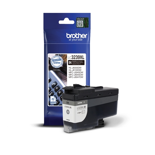 ראש דיו שחור מקורי Brother LC3239XLBK (6,000 דפים)