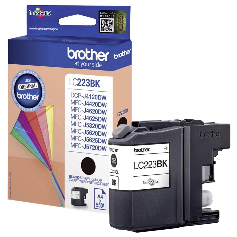 ראש דיו שחור מקורי Brother LC-223BK (550 דפים)