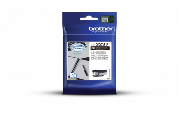 ראש דיו שחור מקורי Brother LC3237BK (3,000 דפים)