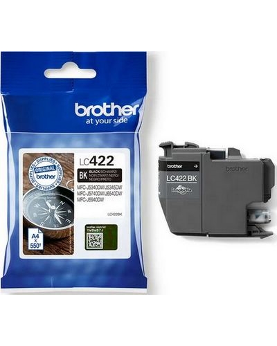 ראש דיו שחור מקורי Brother LC422BK (550 דפים)