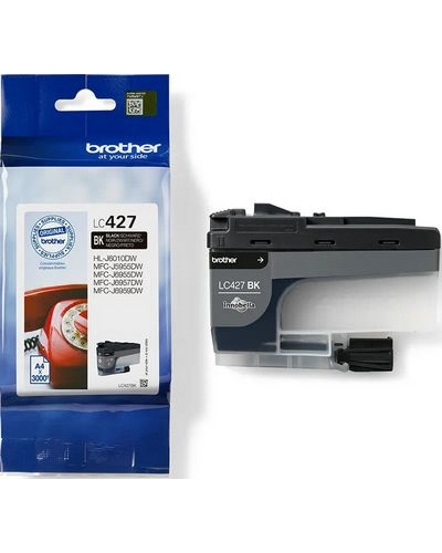 ראש דיו שחור מקורי Brother LC427BK (3,000 דפים)