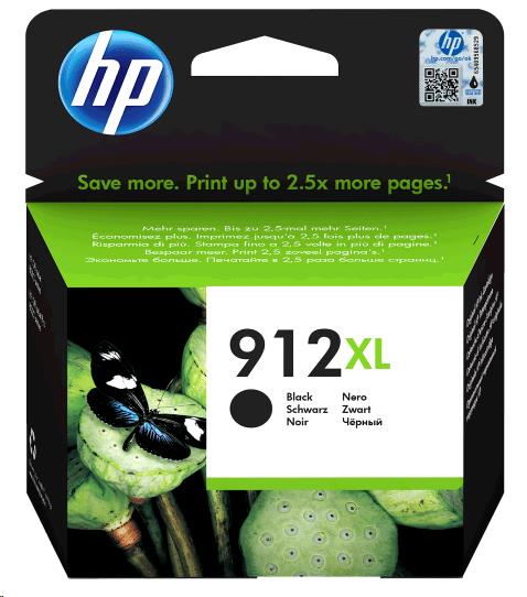 ראש דיו שחור מקורי HP 912XLBK 3YL84AE (825 דפים)