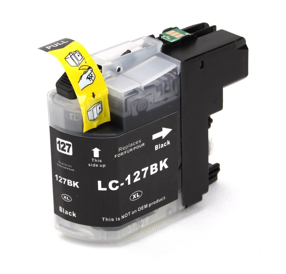 ראש דיו שחור תואם Brother LC-127XLBK (1,200 דפים)