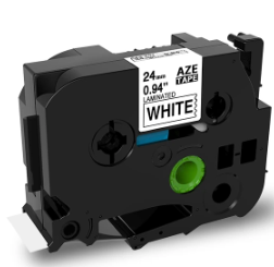 TZ-251 סרט תואם 24 מ"מ כתב שחור/ סרט לבן Brother