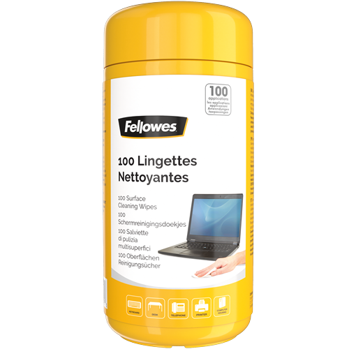 100 מגבונים לניקוי משטחים Fellowes