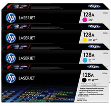 סט טונרים מקוריים HP 128A CE320A+CE321A+CE322A+CE323A