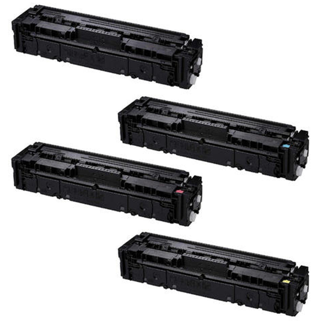 סט טונרים תואמים Canon 054H(תפוקת דפים בשחור 3,100 דף, בכל צבע 2,300 דף)