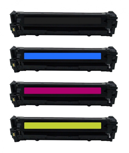 סט טונרים תואמים HP 128A CE320A+CE321A+CE322A+CE323A (תפוקת דפים בשחור 2100 דף, בצבע 1400)