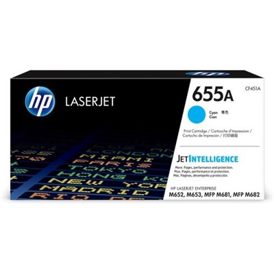 טונר כחול מקורי HP 655A CF451A (10,500 דפים) 