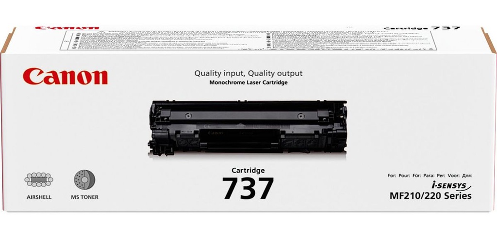 טונר שחור מקורי CANON CRG 737 (2,300 דפים)