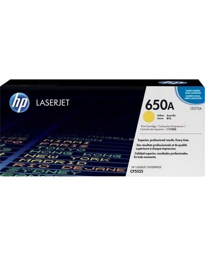 טונר צהוב מקורי HP 650A CE272AY (15,000 דפים)