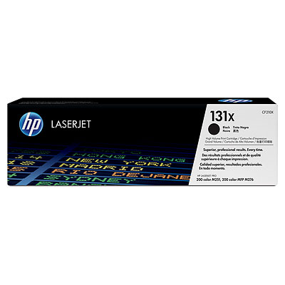 טונר לייזר שחור מקורי גדול 131X - CF210XBK HP (2,400 דפים)