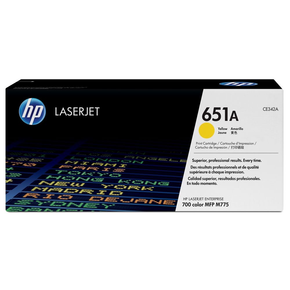 טונר צהוב מקורי HP 651 CE342A