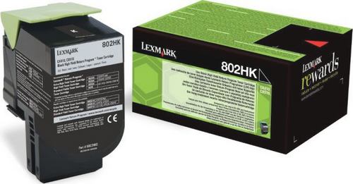 טונר שחור מקורי Lexmark 80C8HK0 4K