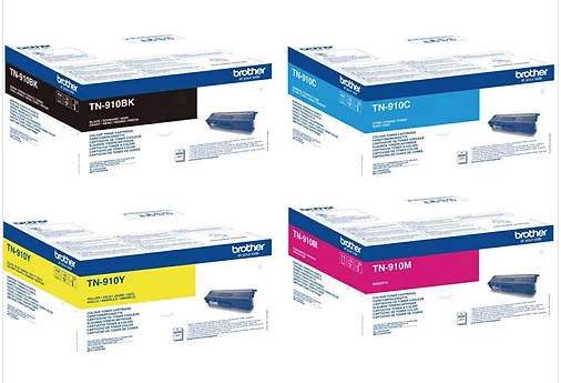 סט טונרים מקורי Brother TN910 (תפוקת דפים 9,000 דף בצבע ו9,000 דף בשחור )