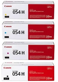 סט טונרים מקוריים Canon 054H(תפוקת דפים בשחור 3,100 דף, בכל צבע 2,300 דף)