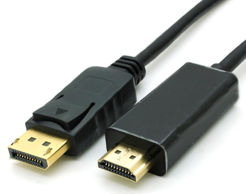 כבל DISPLAYPORT - HDMI באורך 1.8 מטר, תומך אודיו 4K@30HZ