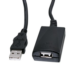 כבל USB2.0 מאריך אקטיבי זכר - נקבה, 5 מטר אקונומי