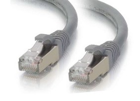 כבל רשת מסוכך CAT6 באורך 0.5 מטר אפור