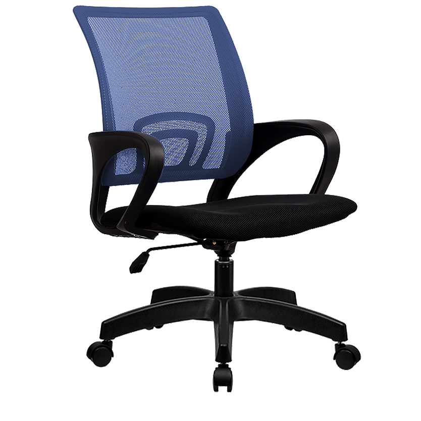 כיסא משרדי בעל רשת קומפורט - כחול
