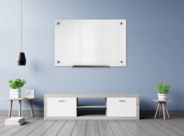 לוח זכוכית מחיק מגנטי לבן - קלאסי 90*60