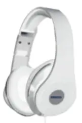 אוזניות קשת מתקפלות R-769  מותג RAZINK - צבע לבן