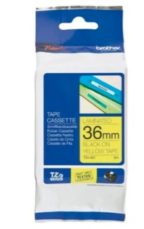 סרט הדפסה מקורי BROTHER TZE-661 כתב שחור סרט צהוב 36 מ"מ