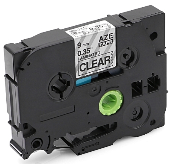 סרט תואם 9 ממ כתב שחור/סרט לבן  Brother TZe-221 