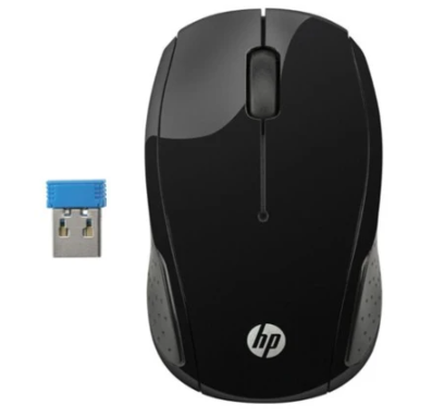 עכבר אופטי אלחוטי שחור HP 200 X6W31AA