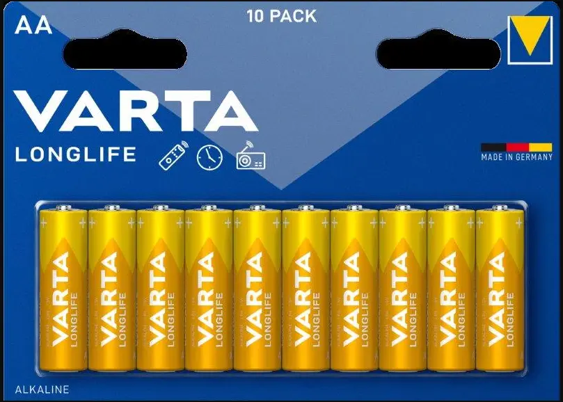 סוללות VARTA AA - כמות בחבילה 10 יח'