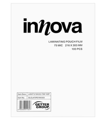 מארז דפי A4 למינציה 100 יחידות INNOVA