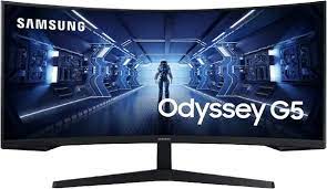 מסך מחשב גיימינג קעור 34'' Samsung Odyssey G5 C34G55TWWP UWQHD - צבע שחור