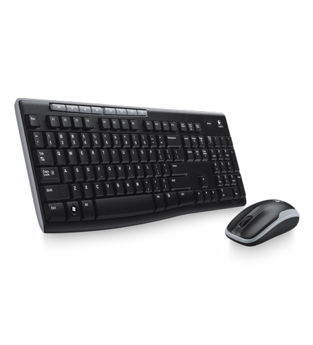 סט מקלדת ועכבר Logitech Wireless Combo MK270
