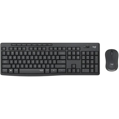 מקלדת ועכבר אלחוטיים צבע שחור Logitech MK295 Silent