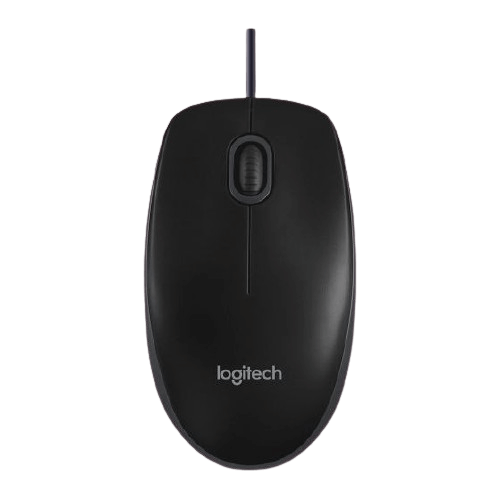 עכבר חוטי Logitech Optical USB B100