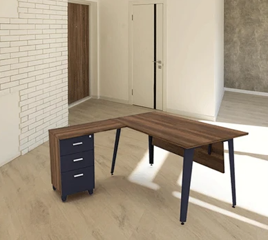 שולחן משרדי m34935 עם שלוחה רוחב 180 ס``מ LEMAS צבע BAROK