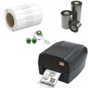 חבילת מדפסת מדבקות מקצועית לחנויות תכשיטים ואופטיקאים הכוללת 1000 מדבקות פרפר PP, סרט דיו ותוכנת הפקת מדבקות