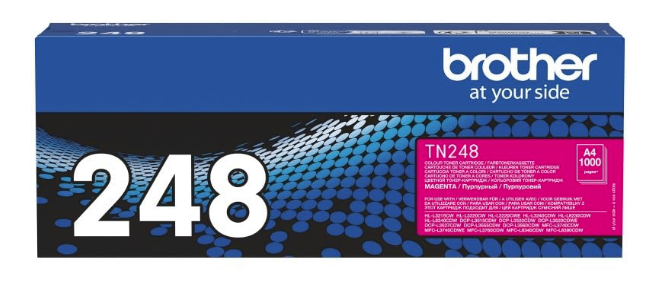 טונר מקורי אדום BROTHER TN248M (1,000 דפים)