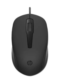 עכבר אופטי חוטי שחור HP 150 240J6A
