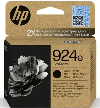 ראש דיו שחור מקורי HP 924EBK 4K0V0NE (1,000 דפים)