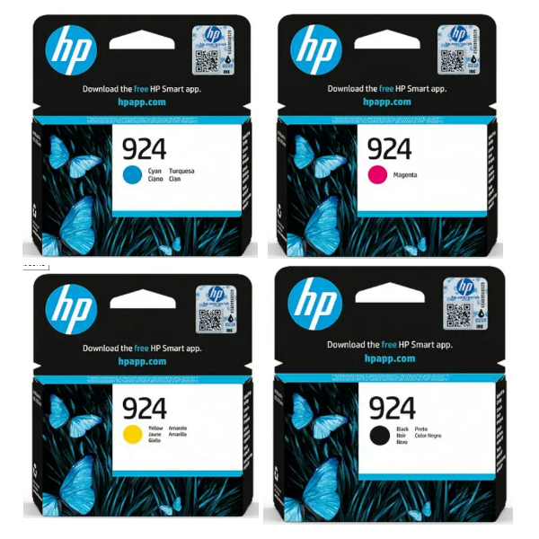 סט ראשי דיו מקוריים HP 924 