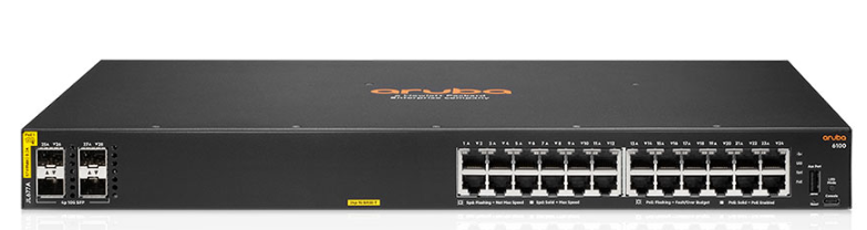 רכזת רשת Aruba 6100 24G CL4 POE 370W 4SFP+ JL677A